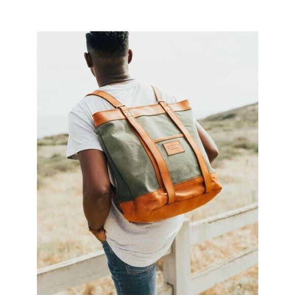 Parker Clay Rincon Backpack/ Tote- Leather/Canvas main image 10